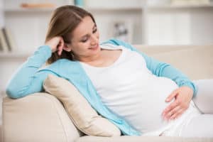 smiling pregnant woman